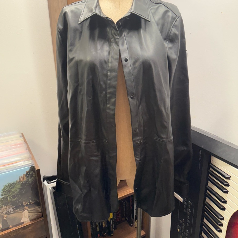 H&M Black Leather Jacket for Women